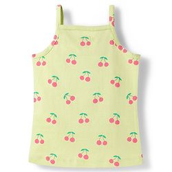 Babyhug 100% Cotton Knit Sleeveless Slips With Fruit Print Pack of 3 - Multicolor