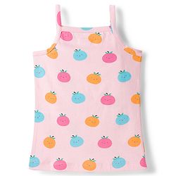 Babyhug 100% Cotton Knit Sleeveless Slips With Fruit Print Pack of 3 - Multicolor