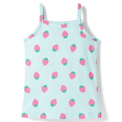 Babyhug 100% Cotton Knit Sleeveless Slips With Fruit Print Pack of 3 - Multicolor