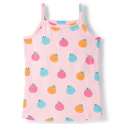 Babyhug 100% Cotton Knit Sleeveless Slips With Fruit Print Pack of 3 - Multicolor