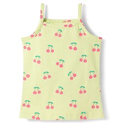 Babyhug 100% Cotton Knit Sleeveless Slips With Fruit Print Pack of 3 - Multicolor
