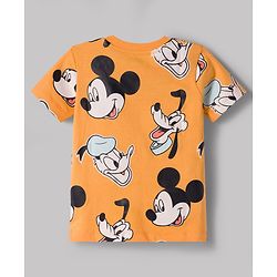 Babyhug Disney Single Jersey Knit Half Sleeves T-Shirt With Mickey Mouse Graphics Pack of 2 - Multicolor