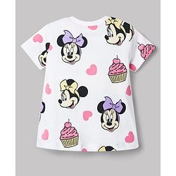 Babyhug Disney Single Jersey Knit Half Sleeves T-Shirts with Minnie Mouse Graphic Pack of 2 - Multicolor