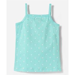 Babyhug 100% Cotton Knit Sleeveless Polka Dots Printed Slips Pack of 5 - Multicolor