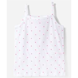 Babyhug 100% Cotton Knit Sleeveless Polka Dots Printed Slips Pack of 5 - Multicolor