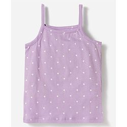 Babyhug 100% Cotton Knit Sleeveless Polka Dots Printed Slips Pack of 5 - Multicolor