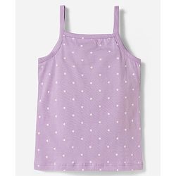 Babyhug 100% Cotton Knit Sleeveless Polka Dots Printed Slips Pack of 5 - Multicolor
