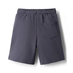 Babyhug Terry Knit Mid Thigh Length Shorts with Great Big Smile Print - Navy Blue