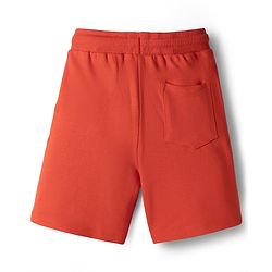 Babyhug Terry Knit Mid Thigh Length Shorts with Little Surfer Print - Red