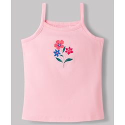 Babyhug 100% Cotton Single Jersey Knit Sleeveless Slips With Floral Print Pack of 3 - Multicolor