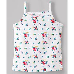Babyhug 100% Cotton Single Jersey Knit Sleeveless Slips With Floral Print Pack of 3 - Multicolor