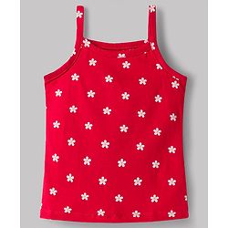 Babyhug 100% Cotton Single Jersey Knit Sleeveless Slips With Floral Print Pack of 3 - Multicolor