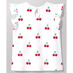 Babyhug Cotton Knit T-Shirts with Graphic Print and Ruffled Sleeves Multi Color 6-9 Months Pack of 5
