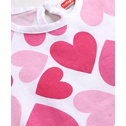 Babyhug 100% Cotton Knit Half Sleeves T-Shirts Hearts & Text Print Pack of 5 - Multicolour
