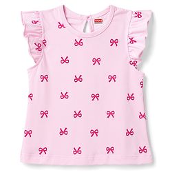 Babyhug Cotton Knit Frill Sleeves Hearts Printed T-Shirts Pack of 3 - Navy & Pink