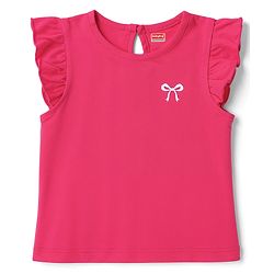 Babyhug Cotton Knit Frill Sleeves Hearts Printed T-Shirts Pack of 3 - Navy & Pink