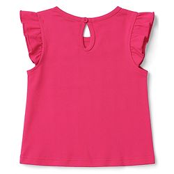 Babyhug Cotton Knit Frill Sleeves Hearts Printed T-Shirts Pack of 3 - Navy & Pink