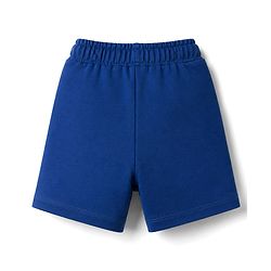 Babyhug Terry Knit Mid Thigh Shorts with Cool Dude Print - Navy Blue