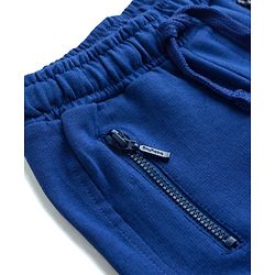 Babyhug Terry Knit Mid Thigh Shorts with Cool Dude Print - Navy Blue
