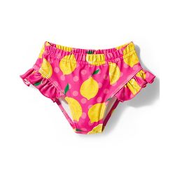 Babyhug Water Repellent Sleeveless Two Piece Swimsuit  with Lime Print - Pink