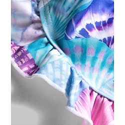 Babyhug Water Repellent Sleeveless Two Piece Swimsuit With Sea Shell Print - Sky Blue
