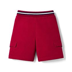 Babyhug Terry Knit Mid Thigh Shorts with Text Patch - Maroon