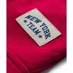 Babyhug Terry Knit Mid Thigh Shorts with Text Patch - Maroon