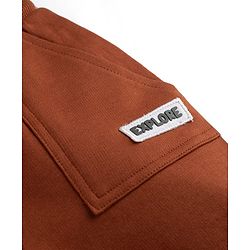 Babyhug Terry Knit Mid Thigh Shorts with Paw Embroidery - Rust Orange