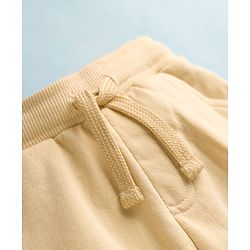 Babyhug Terry Knit Mid Thigh Length Solid Color Shorts - Brown