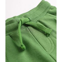 Babyhug Terry Knit Mid Thigh Shorts With Cargo Pockets & Patch - Green