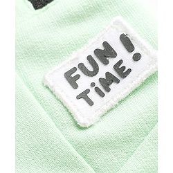 Babyhug Terry Knit Mid Thigh Shorts With Zipper Pockets - Green