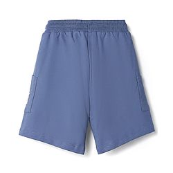 Babyhug Terry Knit Mid Thigh Solid Shorts With Pockets - Blue