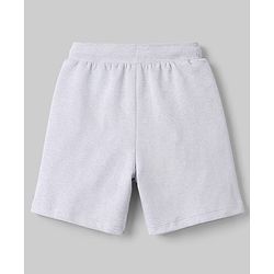 Babyhug Terry Knit Mid Thigh Length Solid Color Shorts with Pocket - White