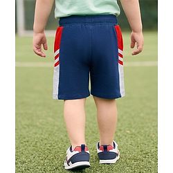 Babyhug Terry Knit Mid Thigh Length Cut & Sew Shorts with Sport Print - Multicolor