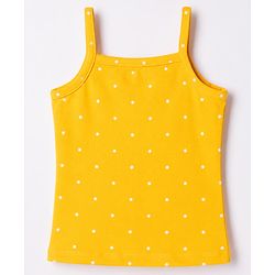 Babyhug 100% Cotton Knit Sleeveless Polka Dots & Floral Printed Slips Pack of 3 - Pink Navy Blue & Yellow