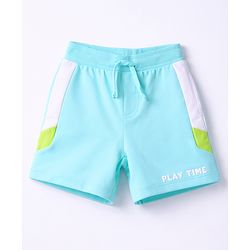 Babyhug Terry Knit Mid Thigh Shorts with Text Print - Multicolor