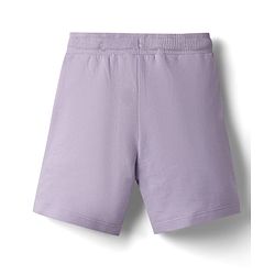 Babyhug Terry Knit Mid Thigh Shorts With Text Print - Lavender