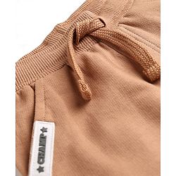 Babyhug Terry Knit Mid Thigh Shorts with Jeep Print - Brown