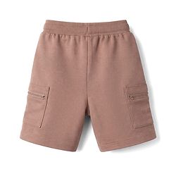 Babyhug Terry Knit Mid Thigh Shorts with Jeep Print - Brown