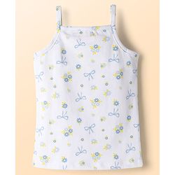 Babyhug 100% Cotton Single Jersey Knit Sleeveless Slips with Floral & Duck Print Pack of 3 - Multicolour