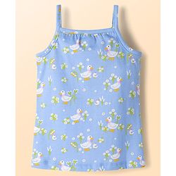 Babyhug 100% Cotton Single Jersey Knit Sleeveless Slips with Floral & Duck Print Pack of 3 - Multicolour