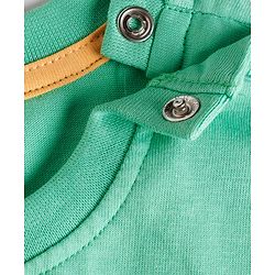 Babyhug Single Jersey Knit Half Sleeves T-Shirt & Shorts Set With Animal Print - Green & Blue
