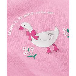 Babyhug 100% Cotton Single Jersey Knit Sleeveless Slips with Floral & Duck Print Pack of 3 - Multicolour