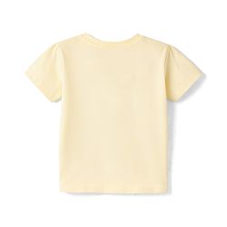 Babyhug Single Jersey Knit Half Sleeves T-Shirt & Denim Shorts Set with Animal Print - Yellow & Blue