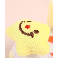Cute Walk by Babyhug Sock Shoes with Star Design & Applique - Yellow