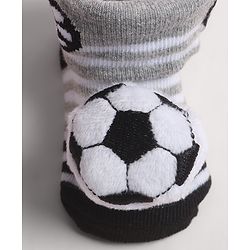 Cute Walk by Babyhug Socks Shoes With Football Applique - Multicolor