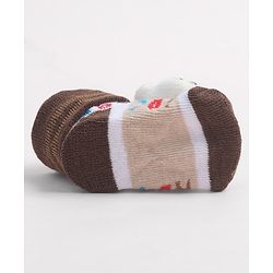Cute Walk by Babyhug Socks Shoes With Cat Applique - Multicolor