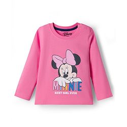 Babyhug Disney Single Jersey Knit Full Sleeves T-Shirt & Pyjama Night Suit With Minnie Mouse Graphics - Multicolor