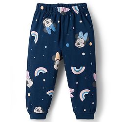 Babyhug Disney Single Jersey Knit Full Sleeves T-Shirt & Pyjama Night Suit With Minnie Mouse Graphics - Multicolor