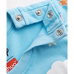 Babyhug Disney Single Jersey Knit Full Sleeves T-Shirt & Pyjama Night-Suit With Winnie The Pooh Print - Blue